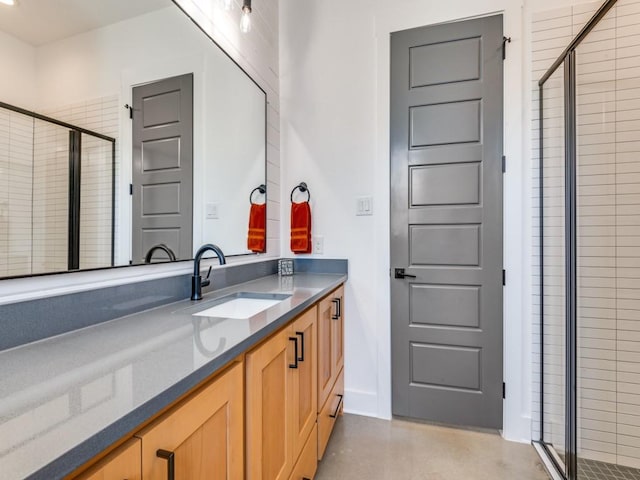 641 Cox Rd, Waxahachie, TX 75167 - bathroom featuring vanity and a shower stall
