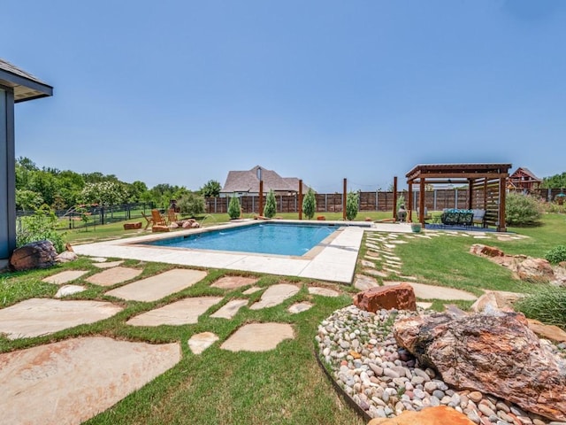 641 Cox Rd, Waxahachie, TX 75167 - view of pool with a fenced backyard, a patio, and a gazebo