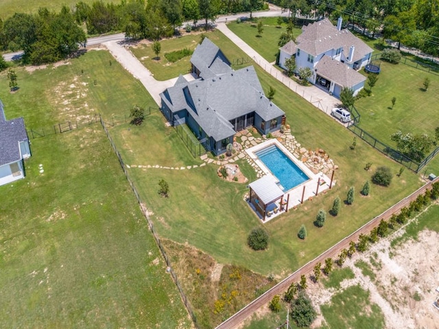 641 Cox Rd, Waxahachie, TX 75167 - view from above of property featuring a pool