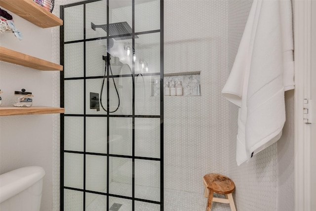 523 Blue Sage Dr, Fate, TX 75087 - bathroom featuring a walk in shower and toilet