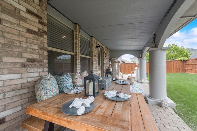 523 Blue Sage Dr, Fate, TX 75087 - view of patio / terrace featuring outdoor dining space