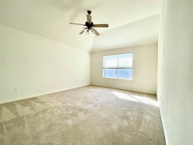 2717 Lumina Dr, Little Elm, TX 75068 - unfurnished room featuring carpet, a ceiling fan, and vaulted ceiling