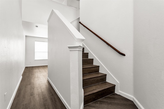 2142 Stonebrook Ln, Mesquite, TX 75181 - staircase featuring wood finished floors