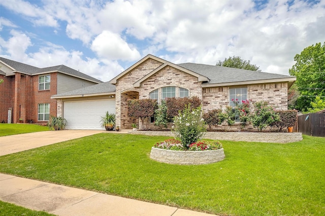 705 Tracy Dr, Azle, TX 76020 - view of front of house with an attached garage, driveway, brick siding, and a shingled roof