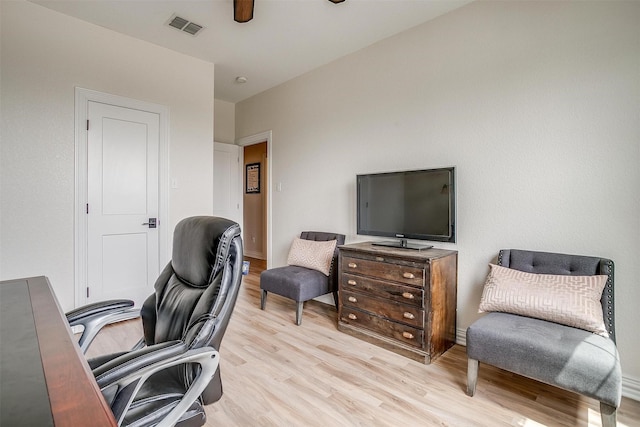 705 Tracy Dr, Azle, TX 76020 - office space featuring light wood-type flooring and ceiling fan