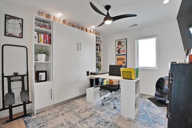 2001 N Prairie Ave Unit 106, Dallas, TX 75204 - office space featuring ceiling fan, recessed lighting, and built in features