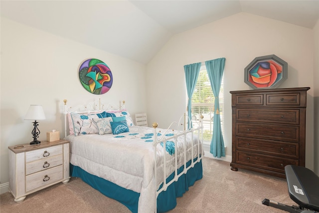 873 Mildren Ln, Fate, TX 75087 - bedroom featuring light colored carpet and vaulted ceiling