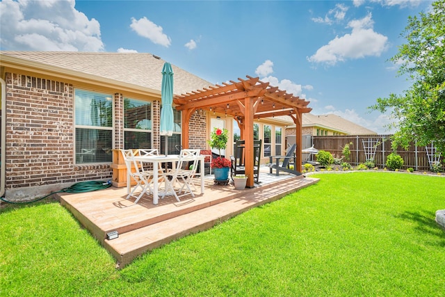 873 Mildren Ln, Fate, TX 75087 - fenced backyard featuring a pergola
