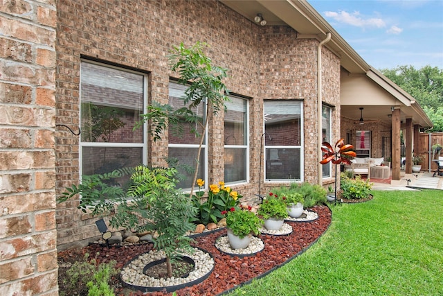 7585 Glasshouse Walk, Frisco, TX 75035 - view of green lawn featuring an outdoor hangout area and a patio