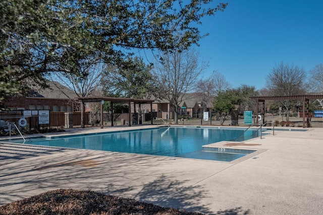 7585 Glasshouse Walk, Frisco, TX 75035 - community pool featuring a pergola and a patio area
