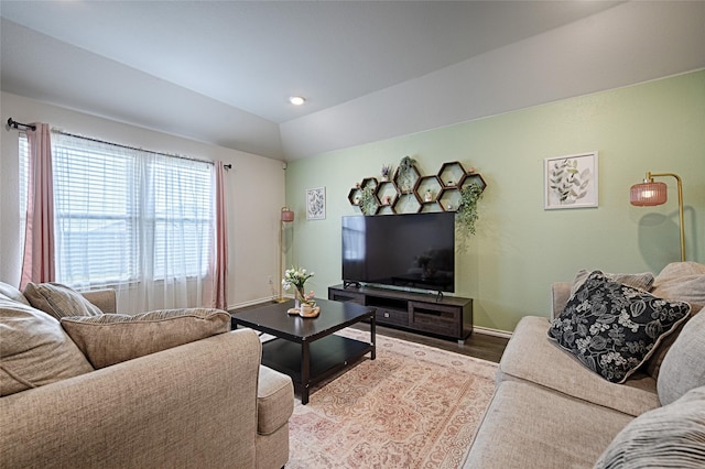 505 Cistern Way, Royse City, TX 75189 - living area featuring wood finished floors and vaulted ceiling