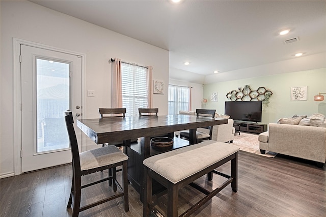 505 Cistern Way, Royse City, TX 75189 - dining room with dark wood-style floors and recessed lighting