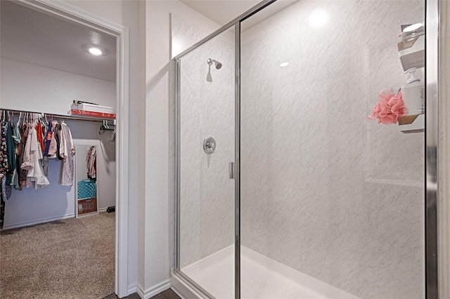 505 Cistern Way, Royse City, TX 75189 - bathroom featuring a stall shower and a spacious closet