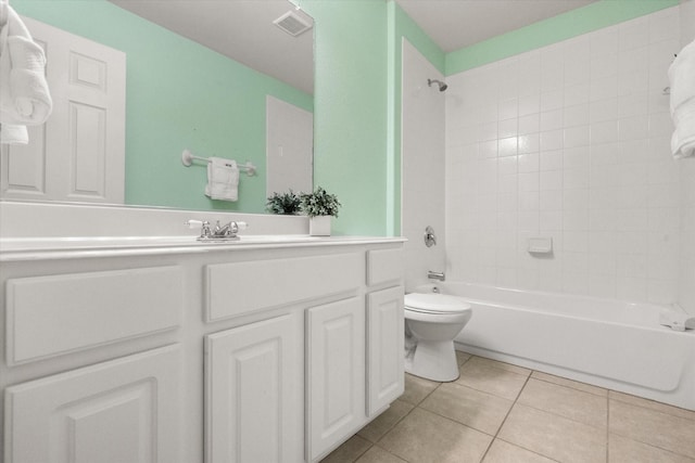 9324 Shadowfax Dr, Arlington, TX 76002 - full bathroom featuring tile patterned floors, vanity, and tub / shower combination
