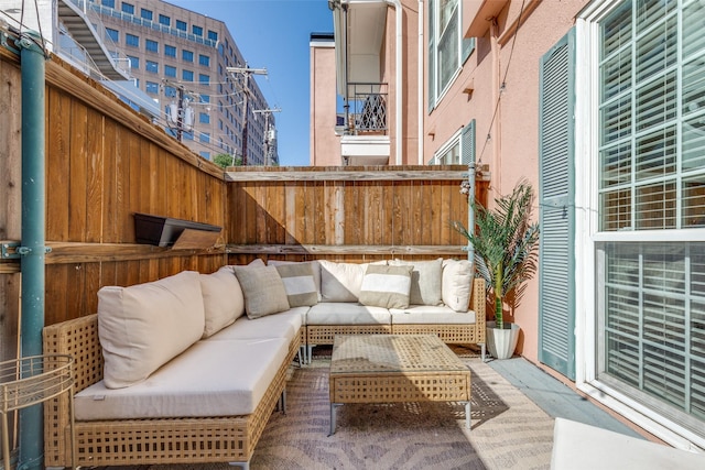 3208 Cole Ave Unit 1110, Dallas, TX 75204 - view of patio with an outdoor hangout area