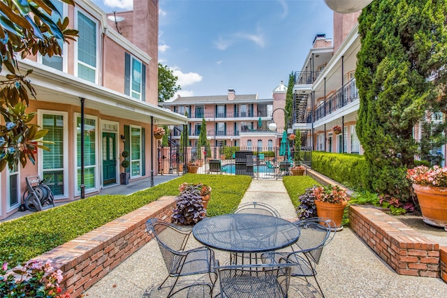 3208 Cole Ave Unit 1110, Dallas, TX 75204 - view of patio / terrace with outdoor dining space