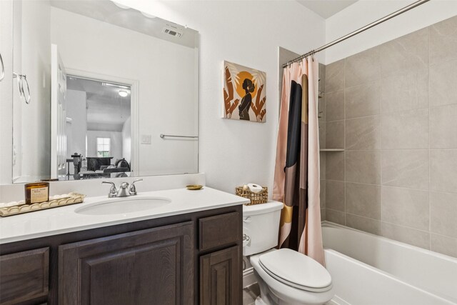 1344 Mountain View Ln, Kennedale, TX 76060 - bathroom featuring vanity and shower / bath combo with shower curtain
