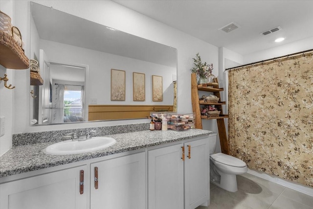 2525 Bunkerton Dr, Fort Worth, TX 76179 - full bath featuring vanity, tile patterned flooring, and a shower with shower curtain