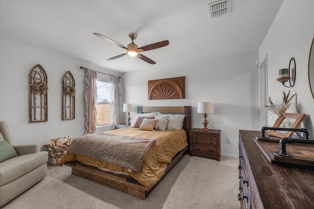 2525 Bunkerton Dr, Fort Worth, TX 76179 - bedroom featuring light colored carpet and a ceiling fan