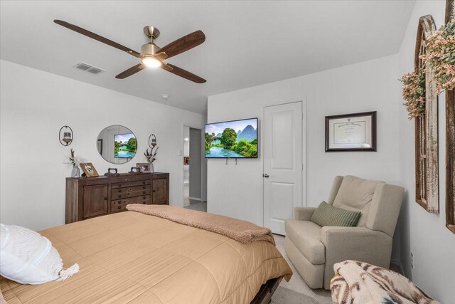 2525 Bunkerton Dr, Fort Worth, TX 76179 - bedroom with ceiling fan