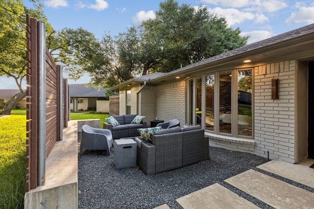7339 Meadow Oaks Dr, Dallas, TX 75230 - view of patio featuring outdoor lounge area