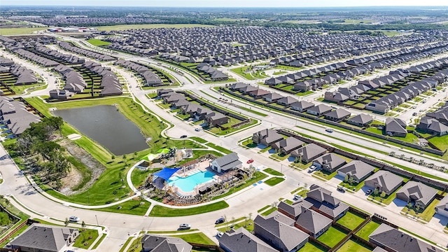 702 Stampede Ln, Princeton, TX 75407 - aerial perspective of suburban area with a large body of water and a pool