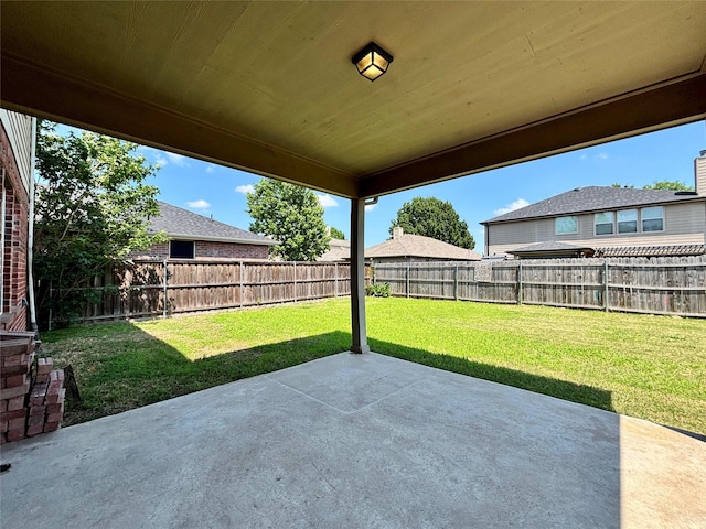 150 Wandering Dr, Forney, TX 75126 - fenced backyard with a patio
