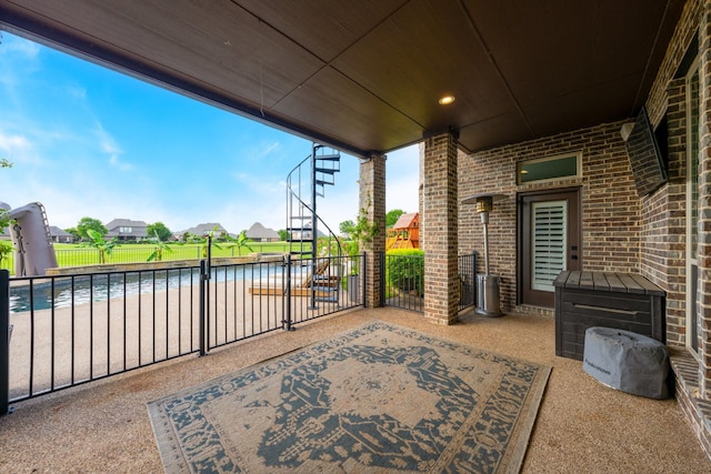 2223 Galloway Blvd, Trophy Club, TX 76262 - view of patio / terrace featuring a water view and a residential view