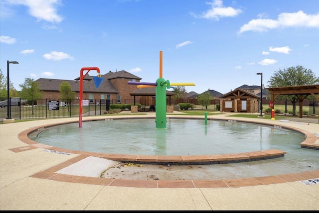 1402 White Water Ln, Rockwall, TX 75087 - community pool with a residential view and a patio