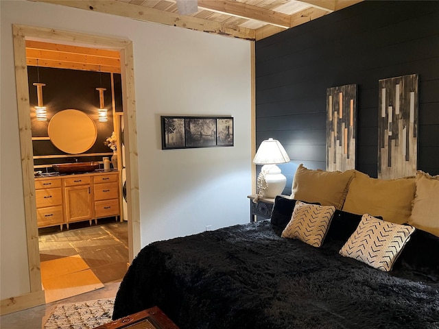 17103 Crk 2830, Mabank, TX 75156 - bedroom with a wood ceiling with exposed beams