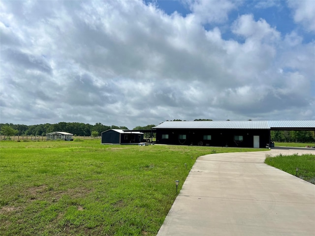 17103 Crk 2830, Mabank, TX 75156 - view of front facade with a front lawn and a metal roof