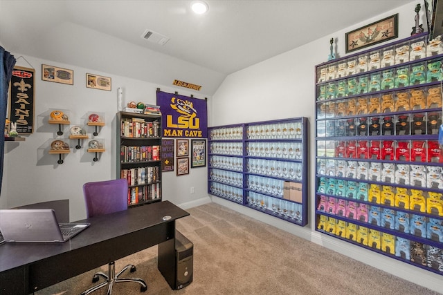 101 Paytons Way, Corsicana, TX 75110 - office with carpet flooring and lofted ceiling