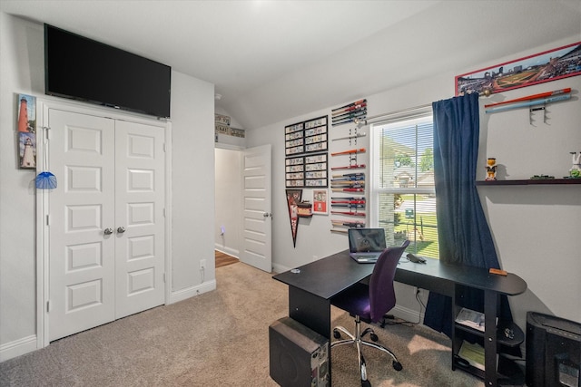 101 Paytons Way, Corsicana, TX 75110 - home office with vaulted ceiling and carpet flooring