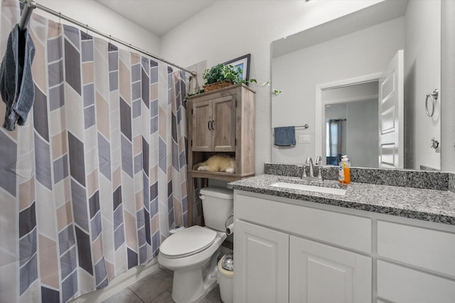 101 Paytons Way, Corsicana, TX 75110 - bathroom featuring vanity, tile patterned flooring, and a shower with shower curtain