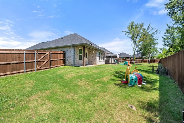 101 Paytons Way, Corsicana, TX 75110 - fenced backyard with a playground