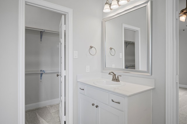 4919 Elizabeth Way, Lone Oak, TX 75453 - bathroom with vanity and a spacious closet