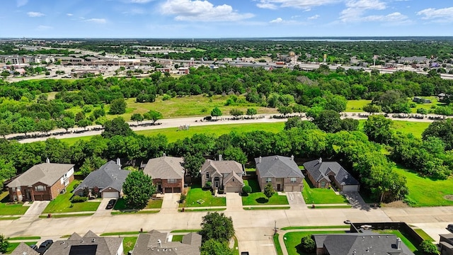 104 Northfield Cir, Hickory Creek, TX 75065 - aerial view of residential area with a tree filled landscape