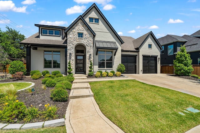 8990 Frostweed Rd, Frisco, TX 75035 - french provincial home with driveway, roof with shingles, and brick siding