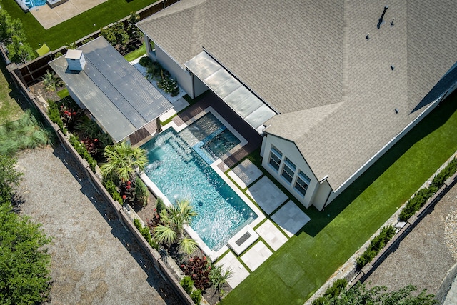 8990 Frostweed Rd, Frisco, TX 75035 - aerial view of property and surrounding area featuring a pool area