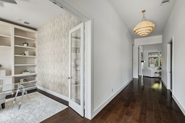 8990 Frostweed Rd, Frisco, TX 75035 - hallway with wood finished floors and an office area