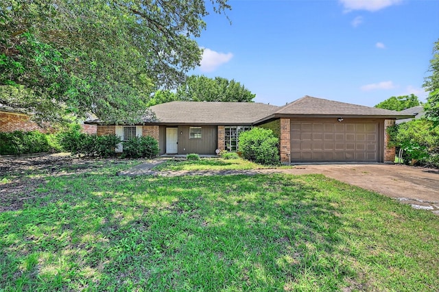 3214 N Marseille Ln, Sherman, TX 75090 - single story home featuring an attached garage, driveway, brick siding, and a front yard