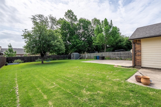 4324 Thames Ct, Flower Mound, TX 75028 - fenced backyard featuring a patio area and a shed
