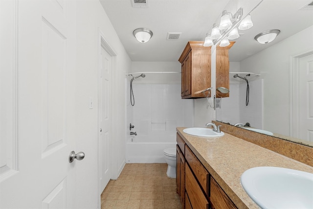 708 Sapphire Blvd, Hewitt, TX 76643 - full bathroom with double vanity, bathing tub / shower combination, and tile patterned floors
