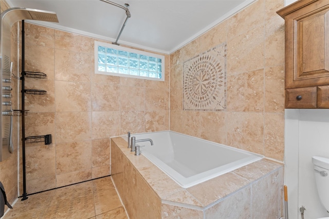 1227 N Irving Heights Dr, Irving, TX 75061 - bathroom featuring a bath and tiled shower