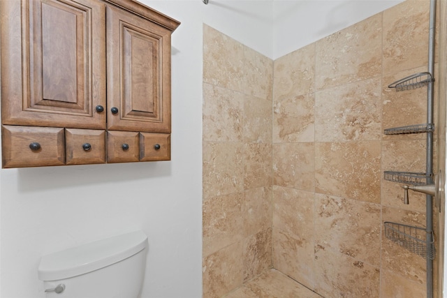 1227 N Irving Heights Dr, Irving, TX 75061 - bathroom featuring tiled shower and toilet