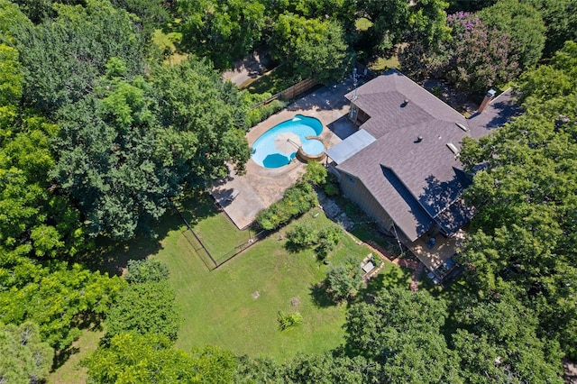 1227 N Irving Heights Dr, Irving, TX 75061 - aerial view of property and surrounding area with a pool area