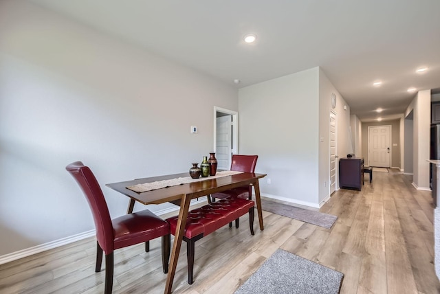 8009 Gangway Dr, Fort Worth, TX 76179 - dining area featuring light wood finished floors and recessed lighting