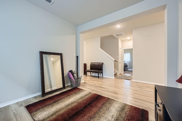 8009 Gangway Dr, Fort Worth, TX 76179 - living area featuring light wood-style flooring and recessed lighting
