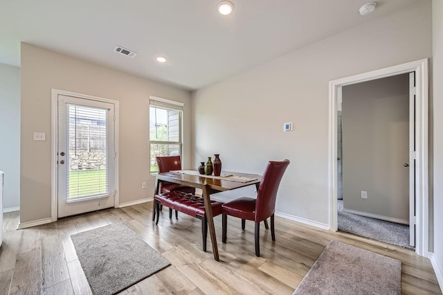 8009 Gangway Dr, Fort Worth, TX 76179 - dining room with light wood finished floors and recessed lighting