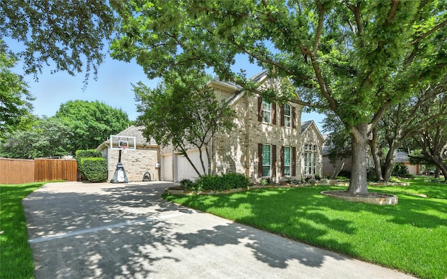2908 Carterton Ct, Flower Mound, TX 75022 - view of front facade with concrete driveway, a garage, and brick siding